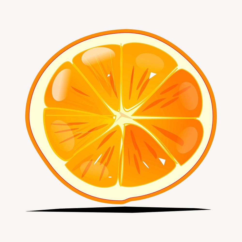 Orange clipart, fruit illustration psd. Free public domain CC0 image.