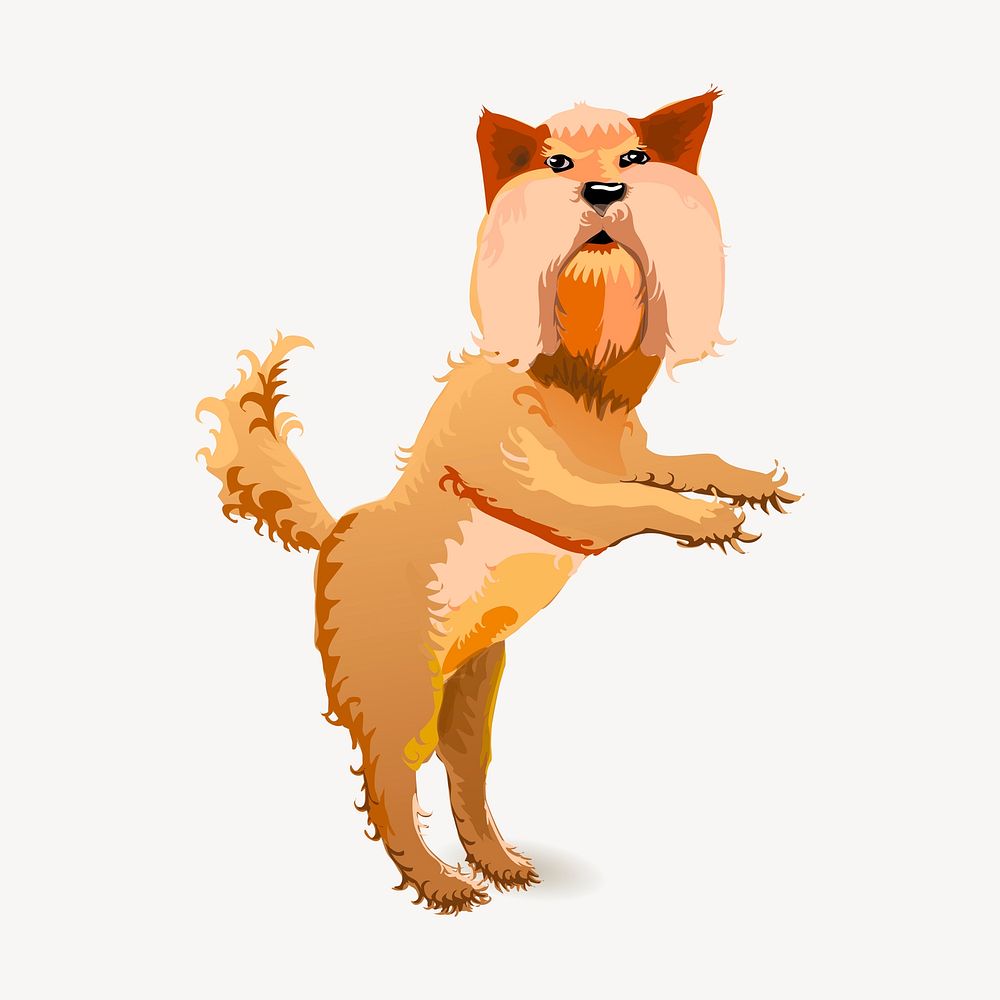 Jumping dog clipart, animal illustration vector. Free public domain CC0 image.