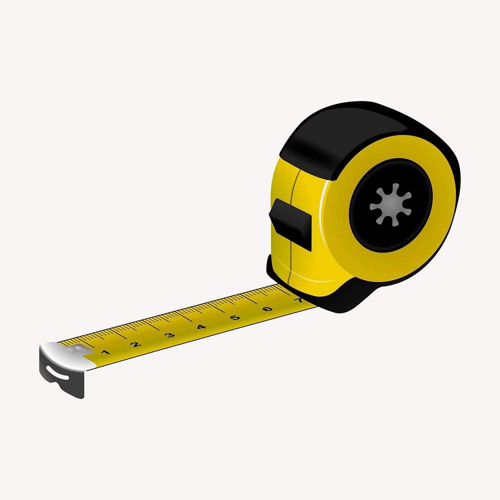 Tape measure clipart, tool illustration. Free public domain CC0 image.