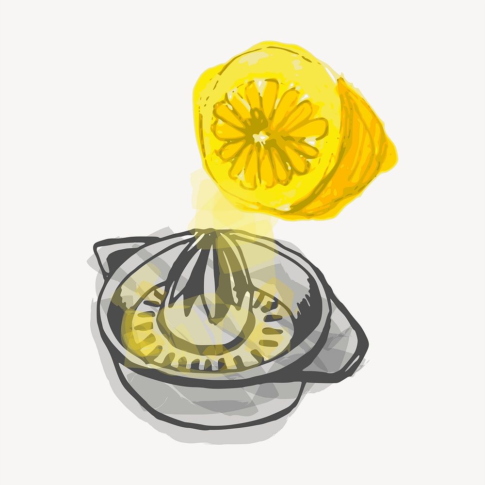 Lemon clipart, fruit illustration. Free public domain CC0 image.