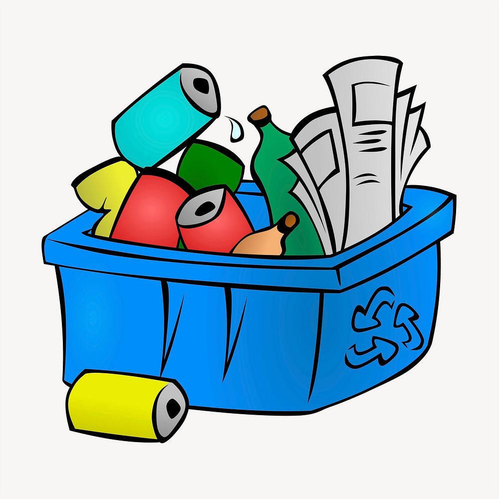Recycle bin clipart, environment illustration | Free PSD - rawpixel