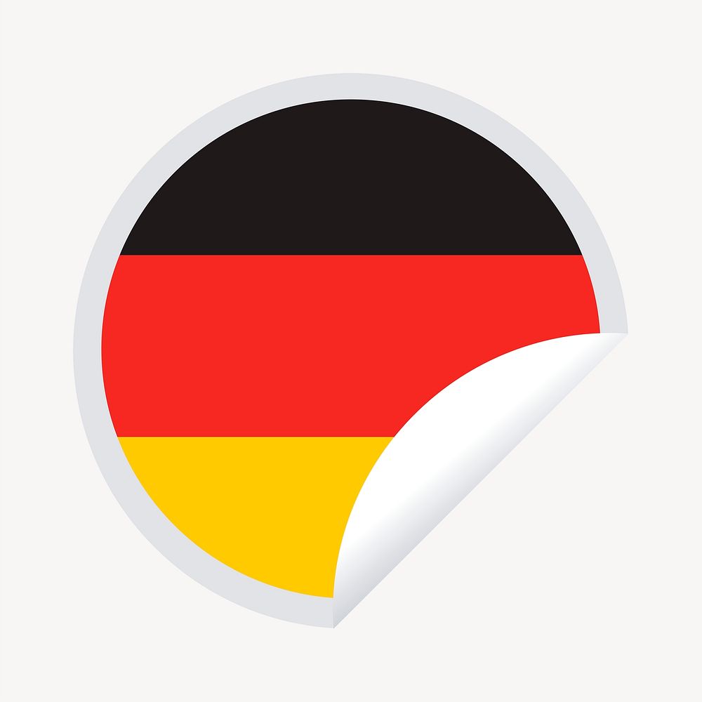German flag clipart, national symbol illustration psd. Free public domain CC0 image.