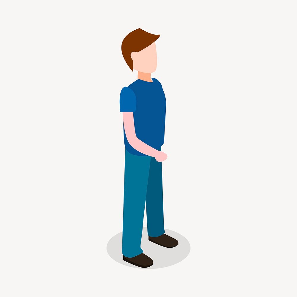 Faceless man clipart, avatar illustration | Free PSD - rawpixel