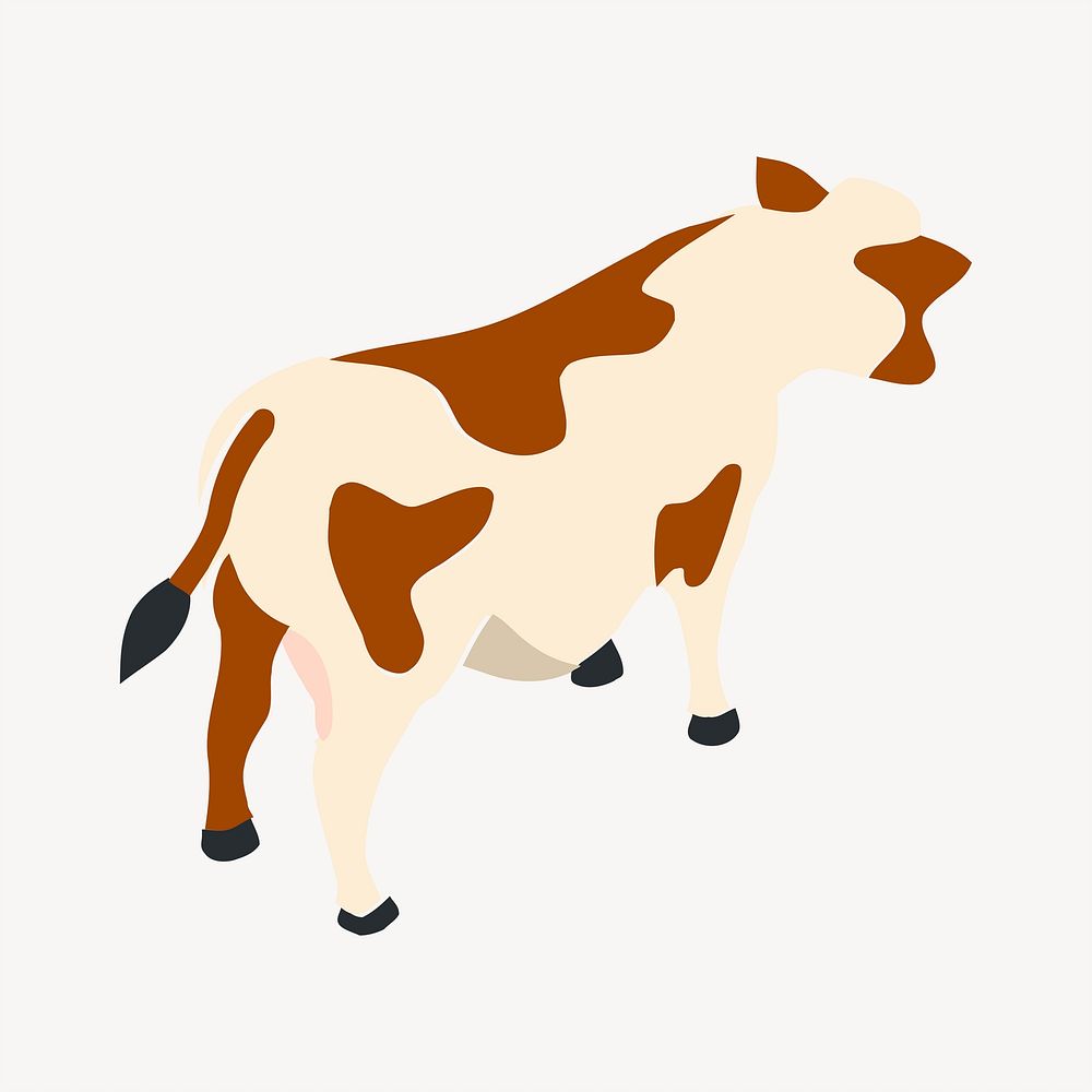 Cow clipart, farm animal illustration. Free public domain CC0 image.