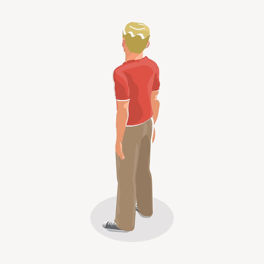 Blonde man clipart, avatar illustration. Free public domain CC0 image.