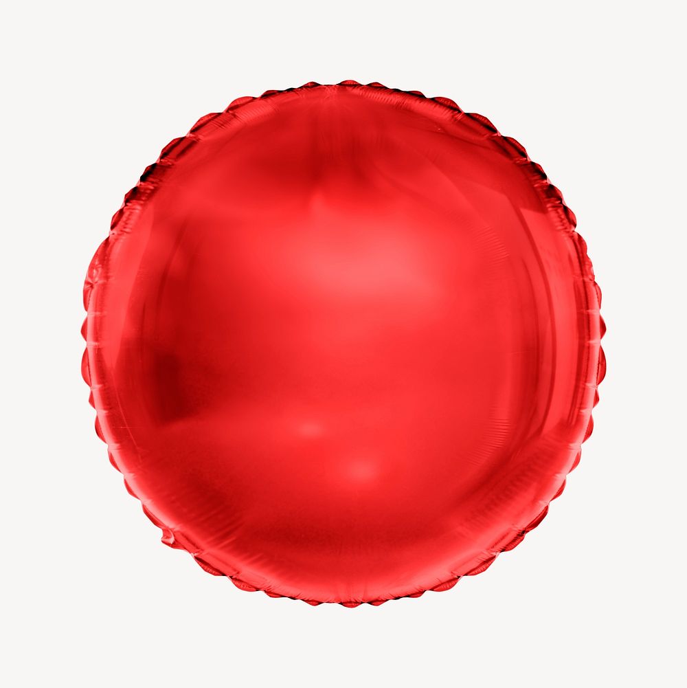 Red circle balloon clipart, object photo