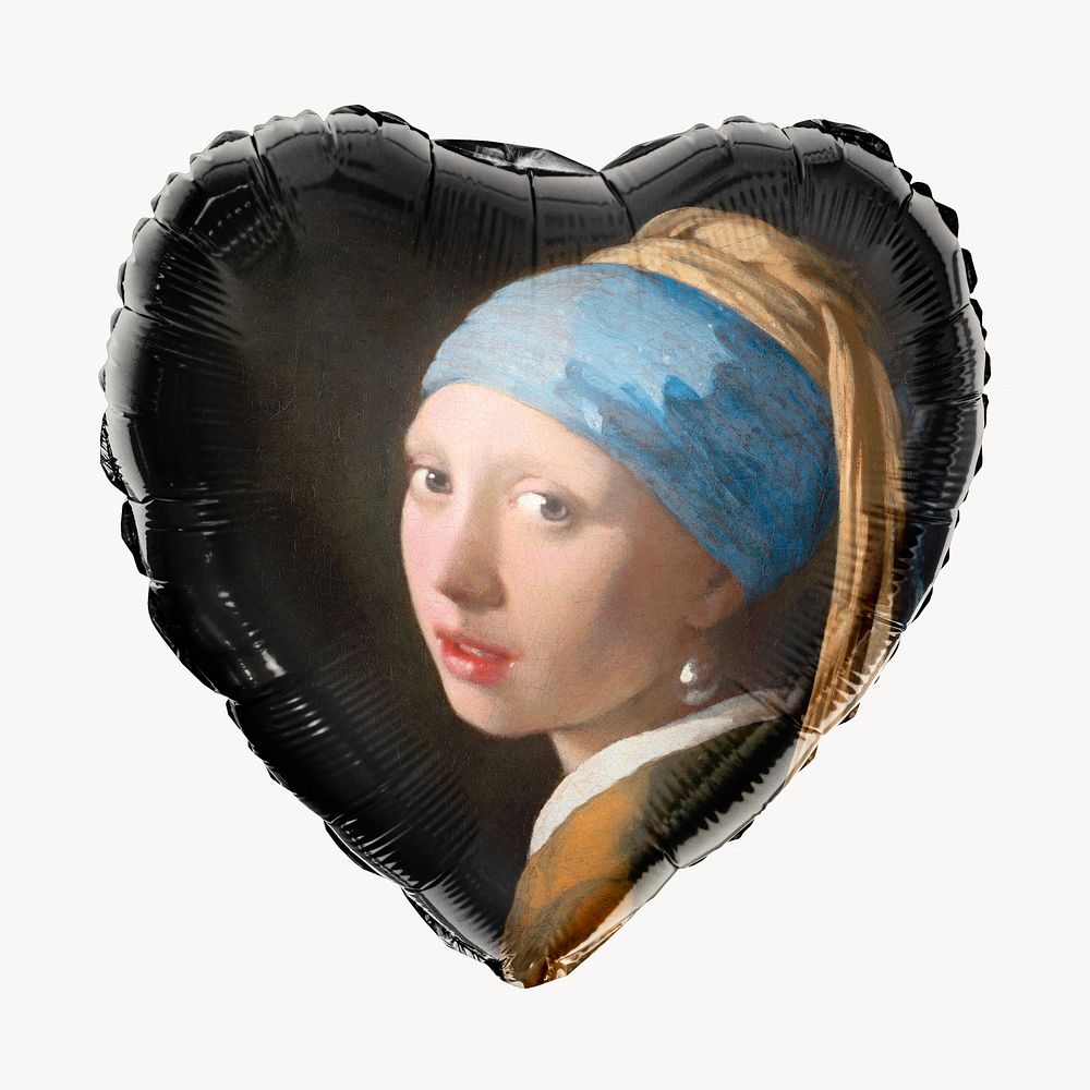 Girl with pearl earring balloon, Vermeer famous painting
