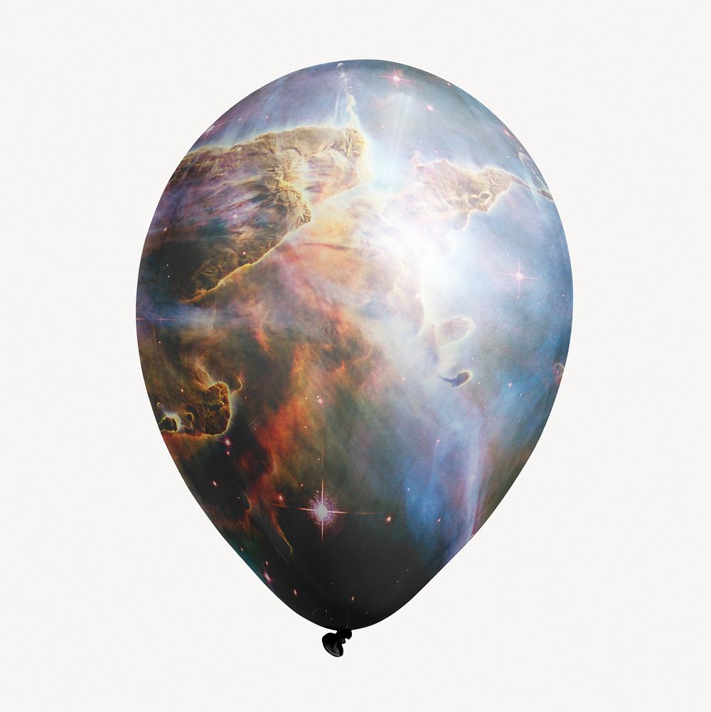 Aesthetic galaxy balloon clipart, space photo