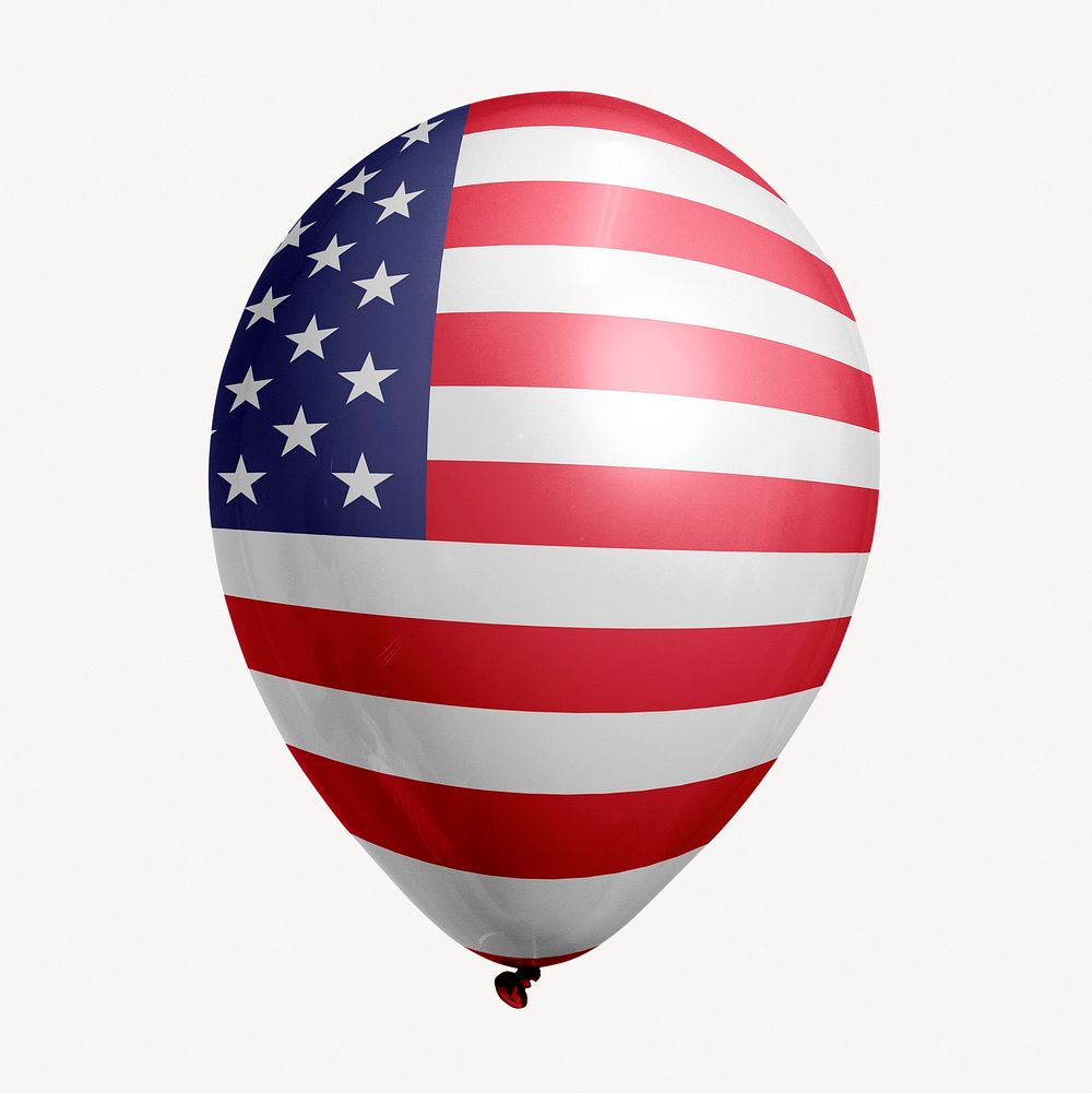 American flag balloon clipart, national symbol graphic