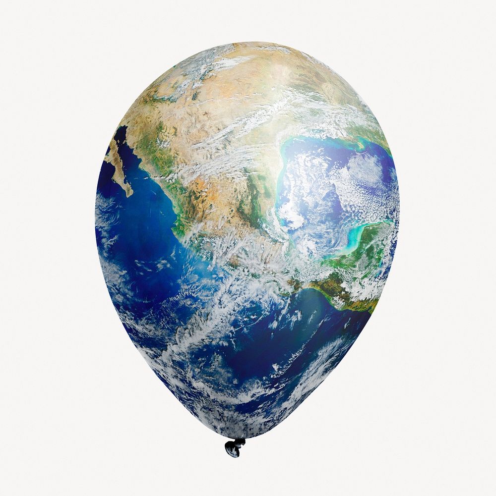 Earth surface balloon clipart, environment photo