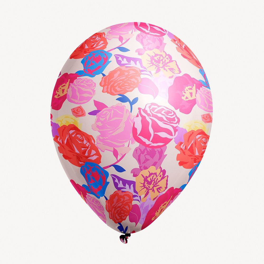 Rose flower pattern balloon clipart,  pink photo