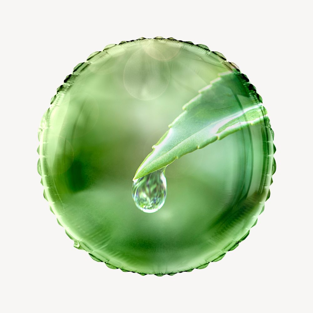 Water drop leaf circle balloon clipart, nature photo