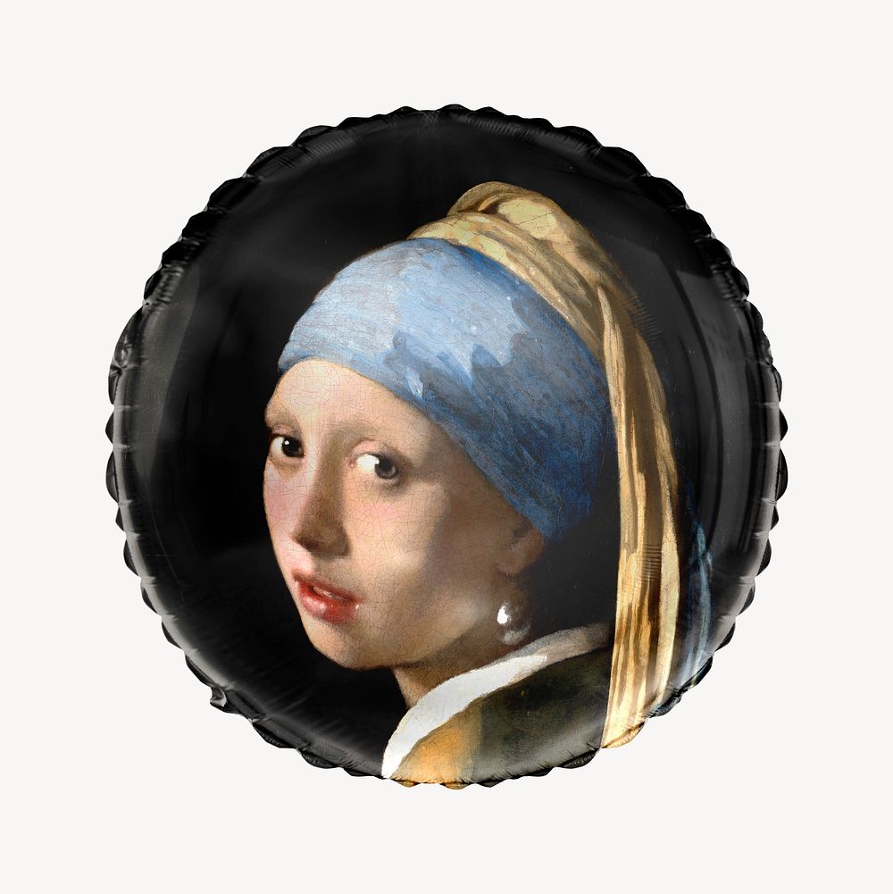 Girl with pearl earring balloon, Vermeer famous painting
