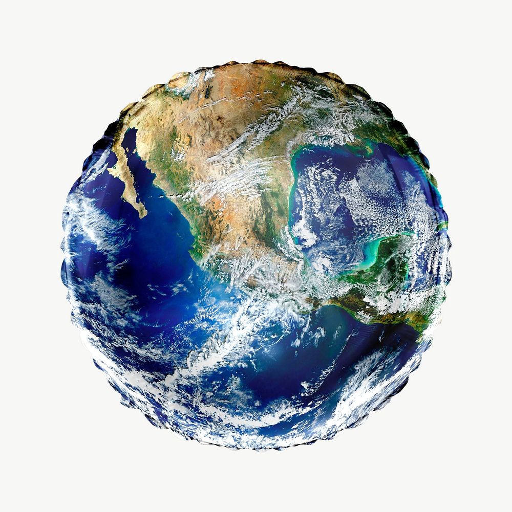 Earth surface circle balloon clipart, environment photo