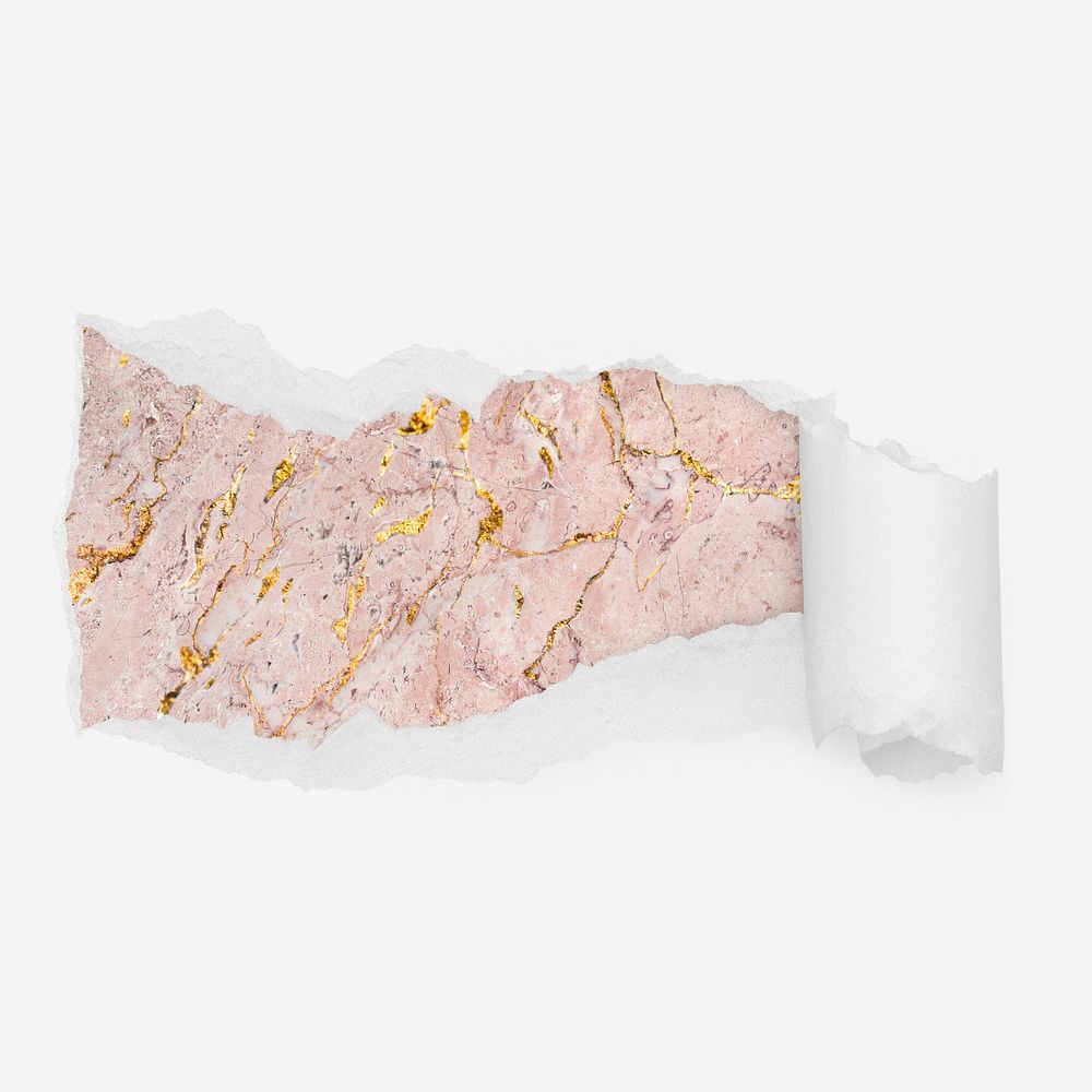 Pink marble aesthetic ripped paper reveal, feminine graphic