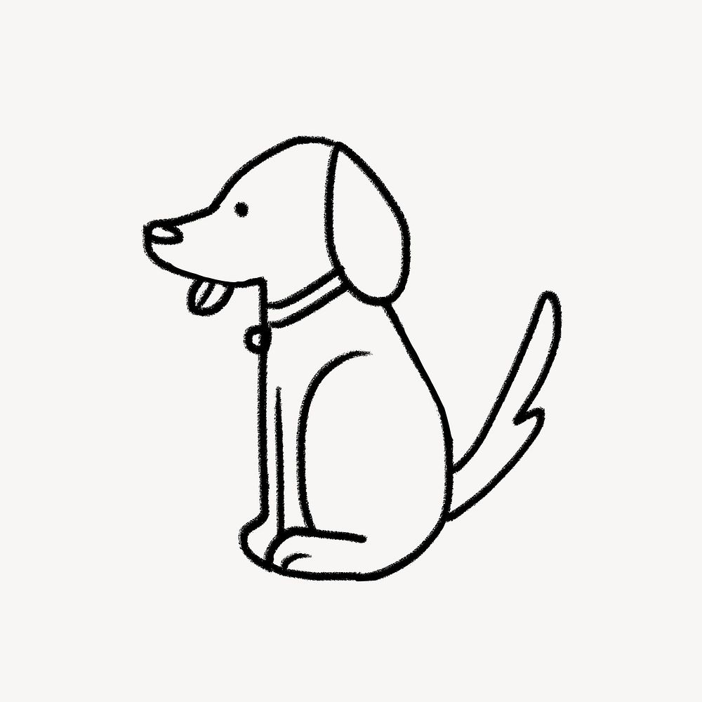 Dog doodle clip art, cute pet  design