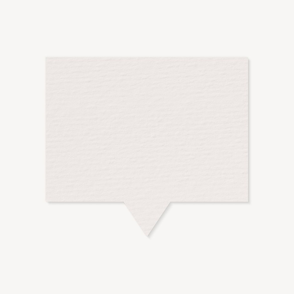 Empty speech bubble paper craft icon