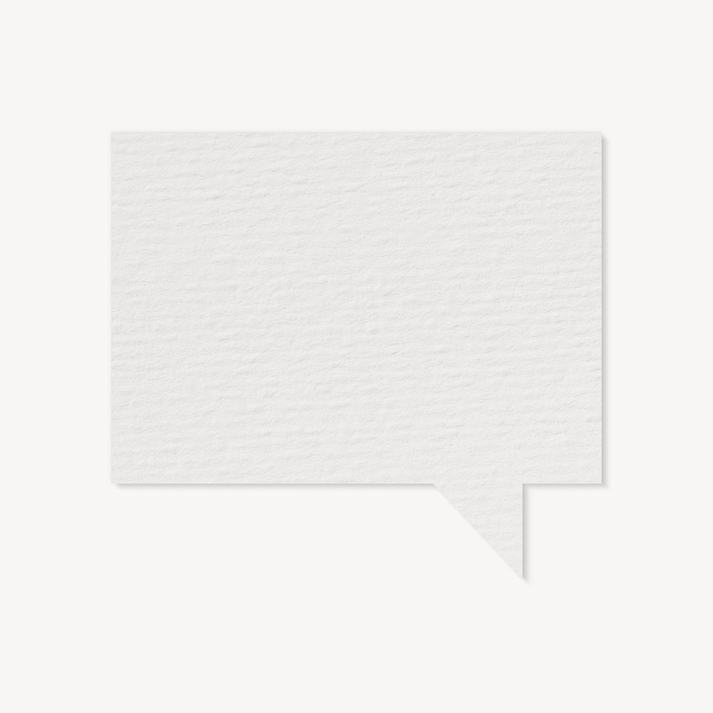 Empty speech bubble paper craft icon