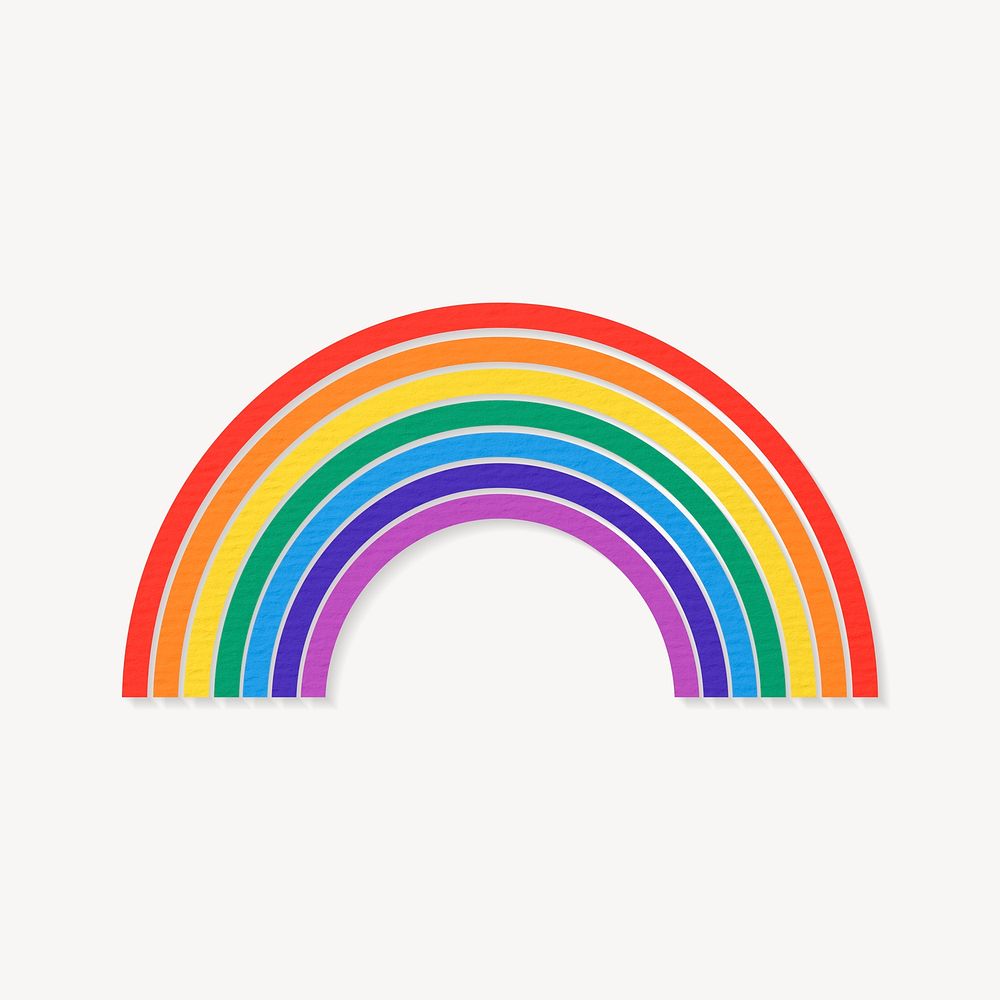 Rainbow paper craft icon