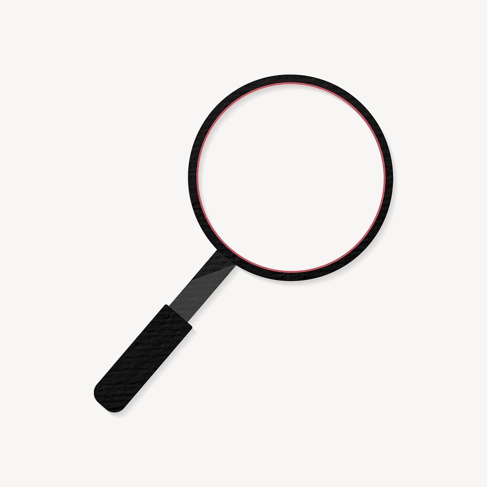Magnifying glass paper craft icon