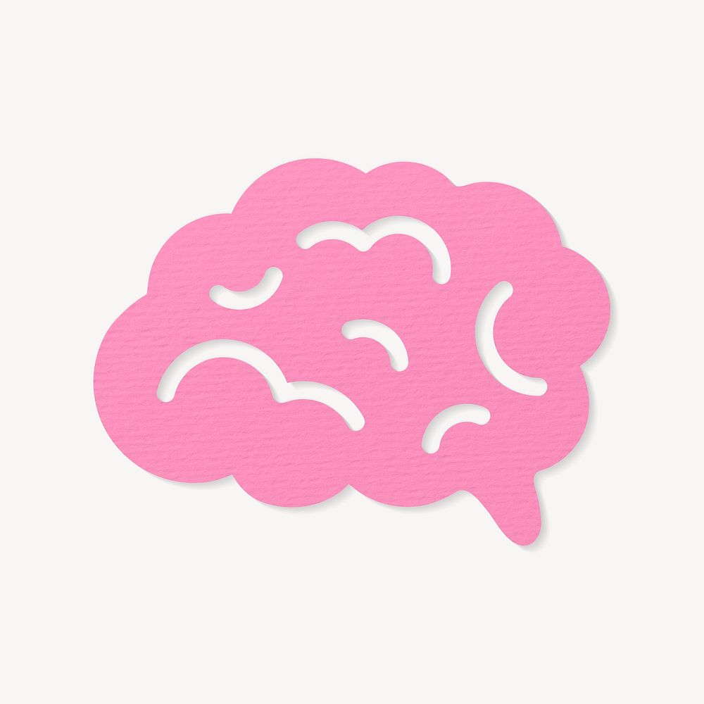 Human brain paper craft icon