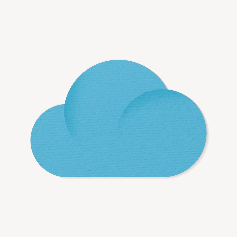 Blue cloud paper craft icon