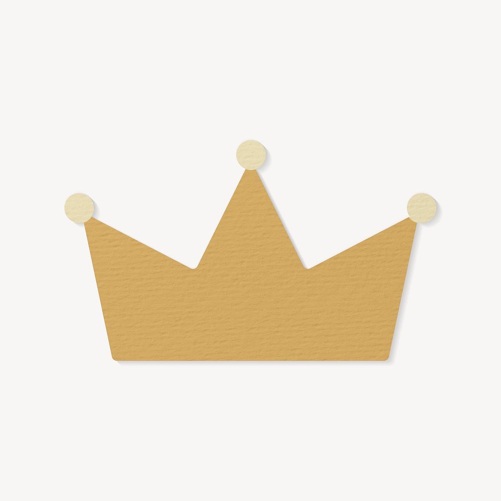 Royal crown paper craft icon