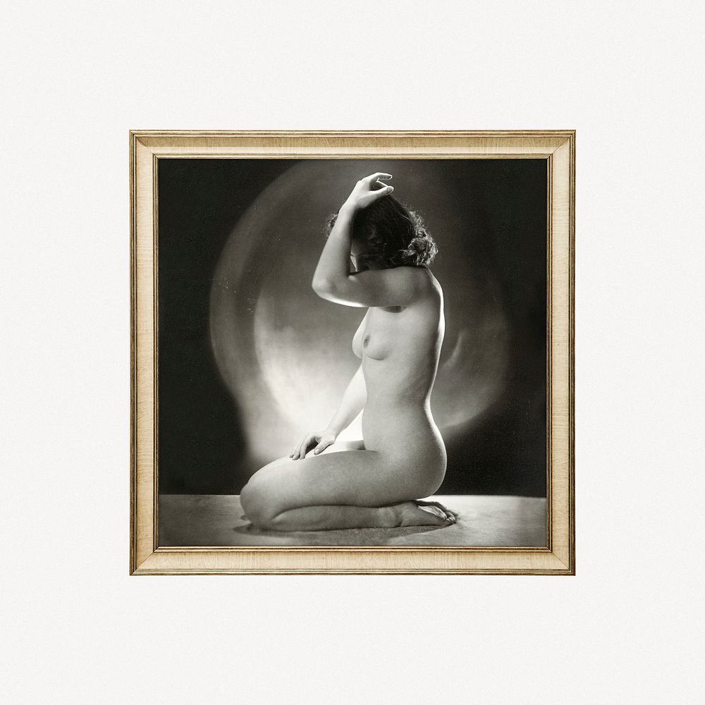 Naked woman framed image