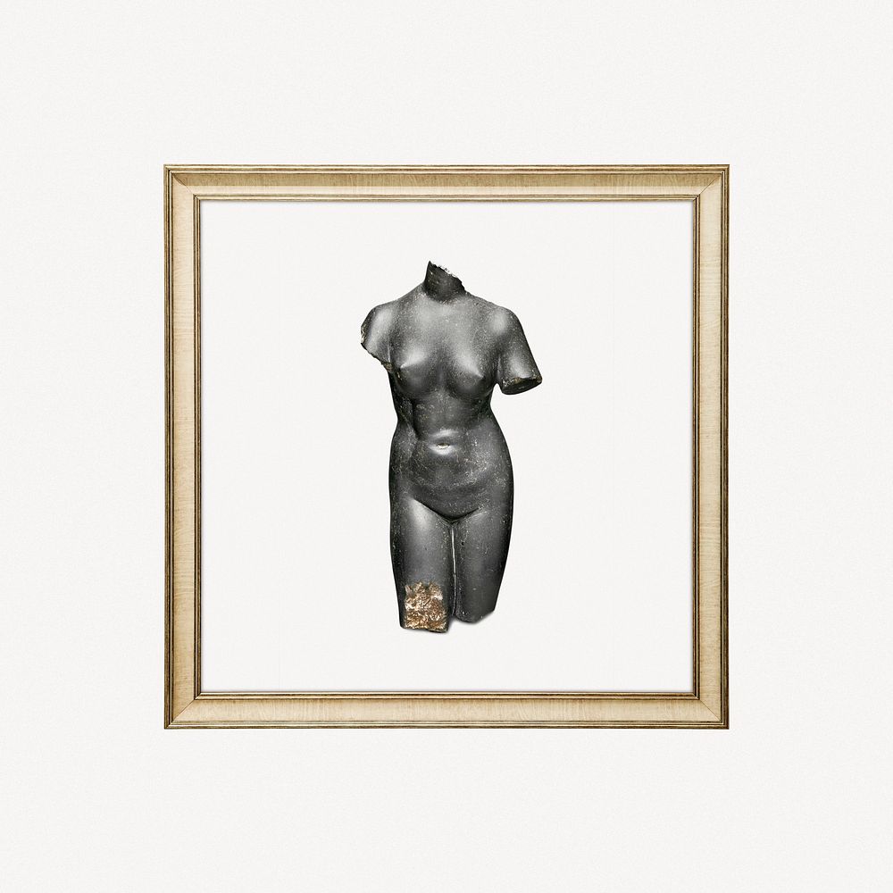 Body of Aphrodite, Greek sculpture, framed artwork, remastered by rawpixel