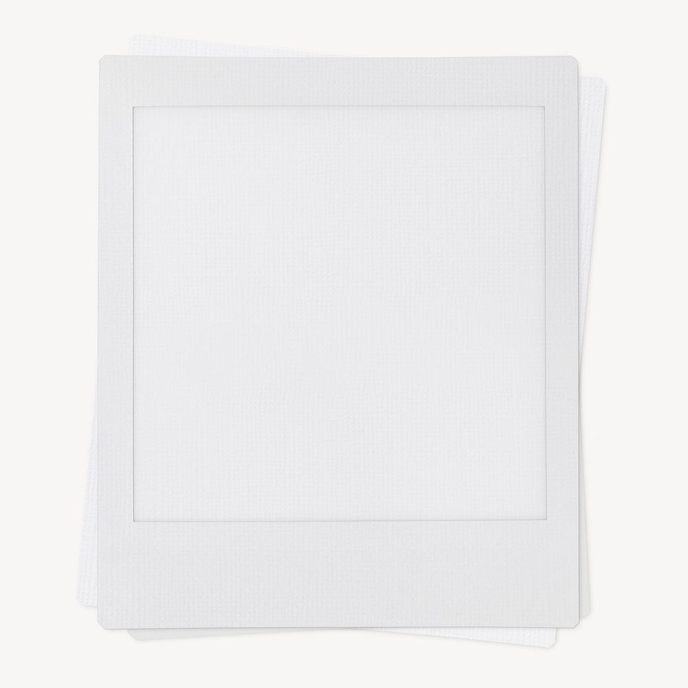 Instant photo frame, simple design, isolated image