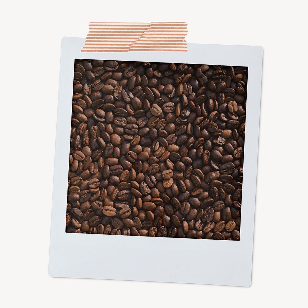 Organic coffee bean, instant photo