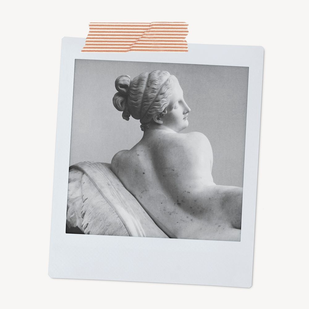 Naked Goddess statue, Greek mythology instant photo 