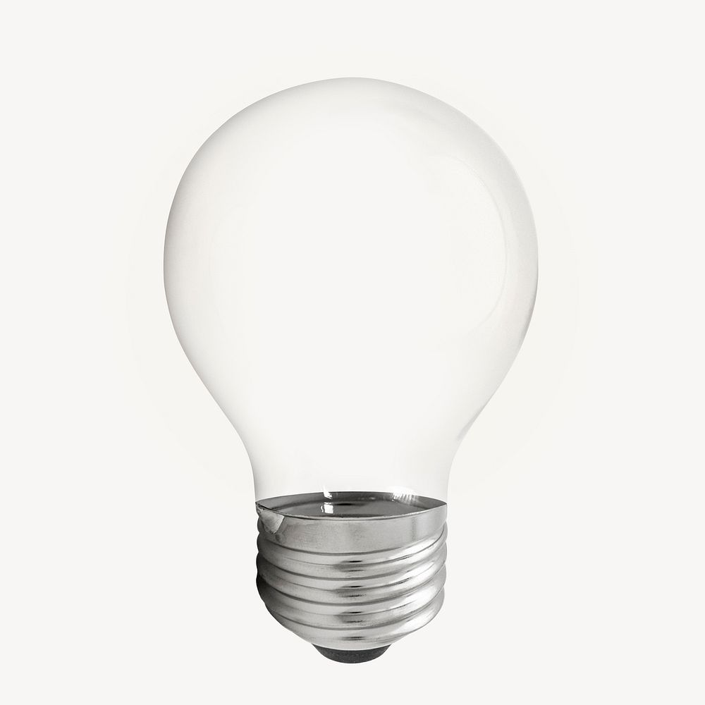 Empty light bulb, isolated image on white background