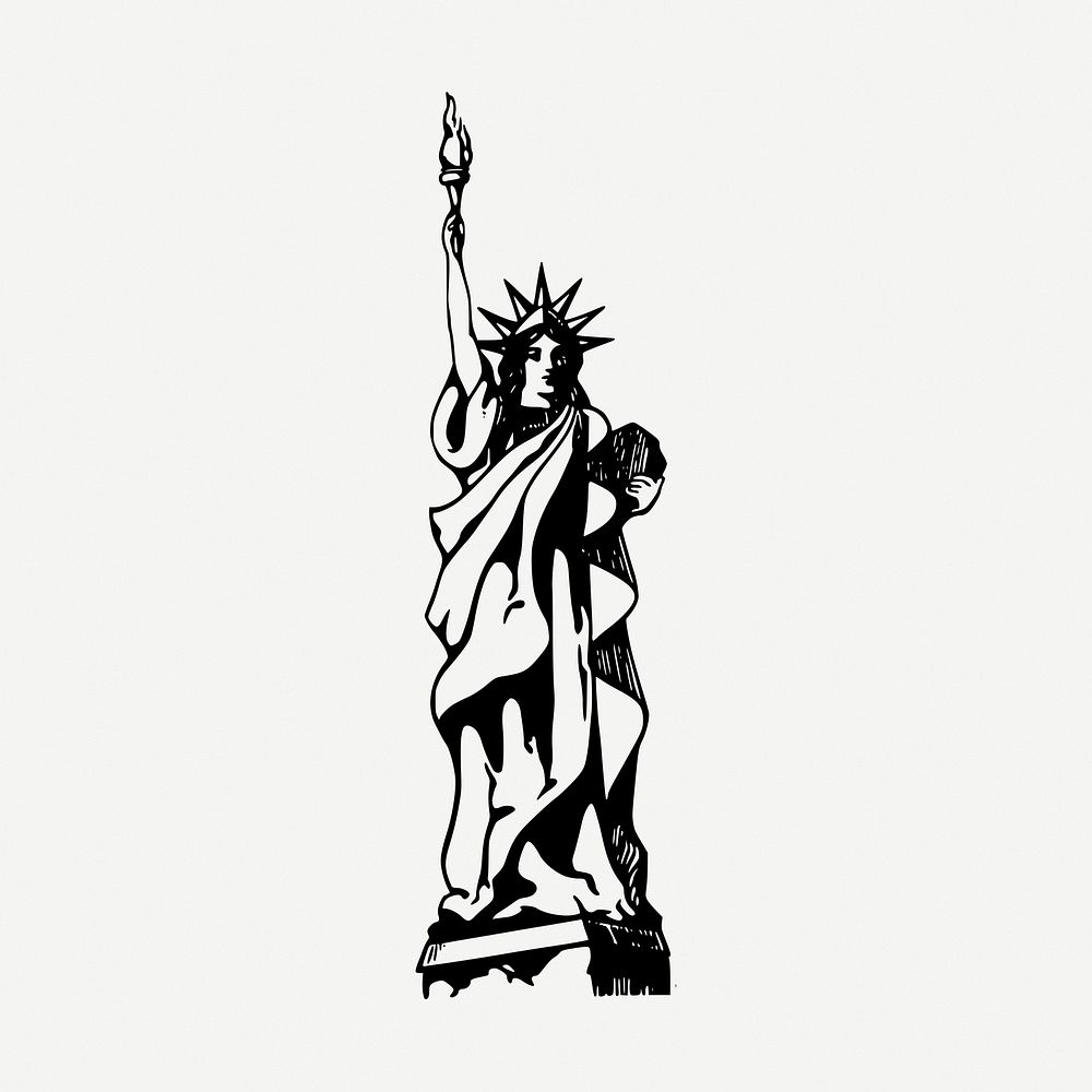 Statue of Liberty drawing, New | Free PSD - rawpixel