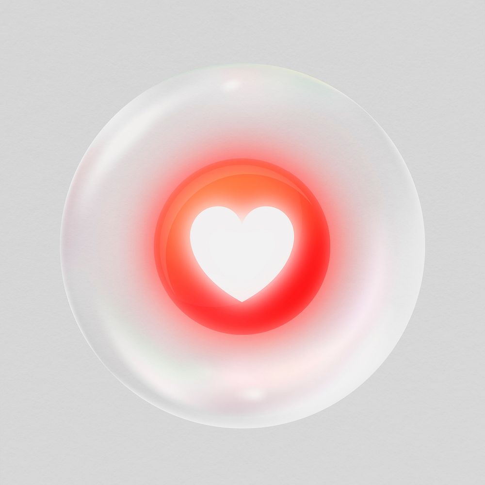 Heart icon, love, dating bubble concept art