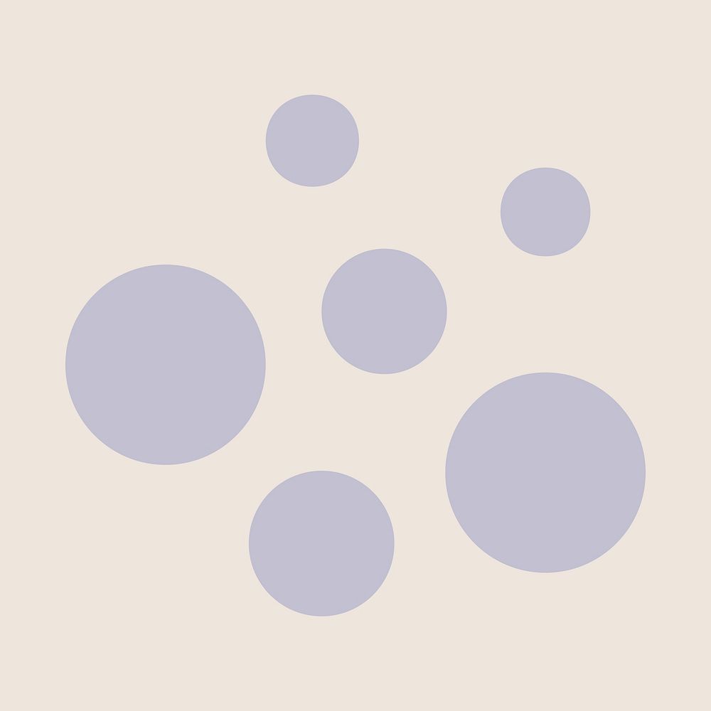 Purple dots sticker, geometric shape in flat design psd