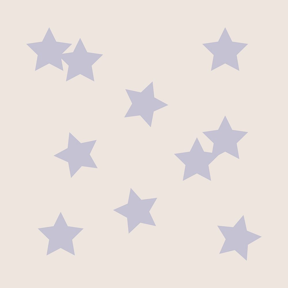 Purple stars clipart, cute pastel shape graphic
