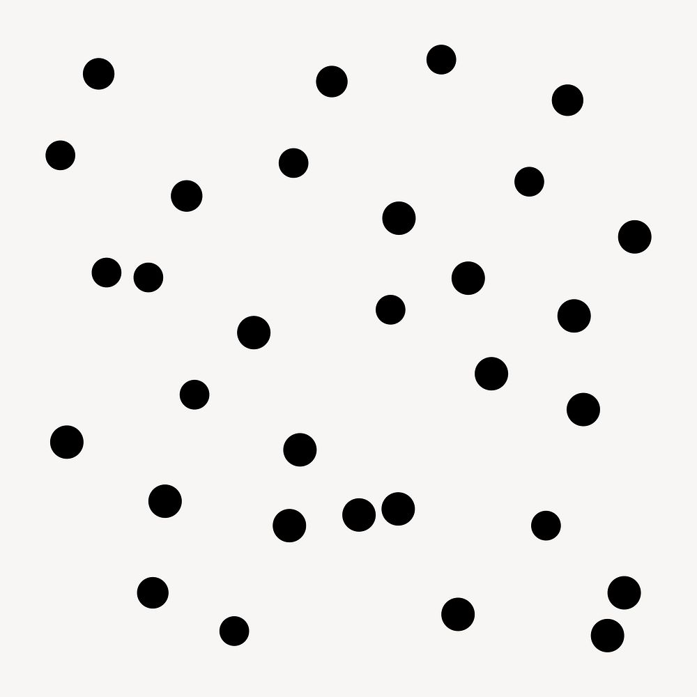 Black circles clipart, geometric shape in flat design 