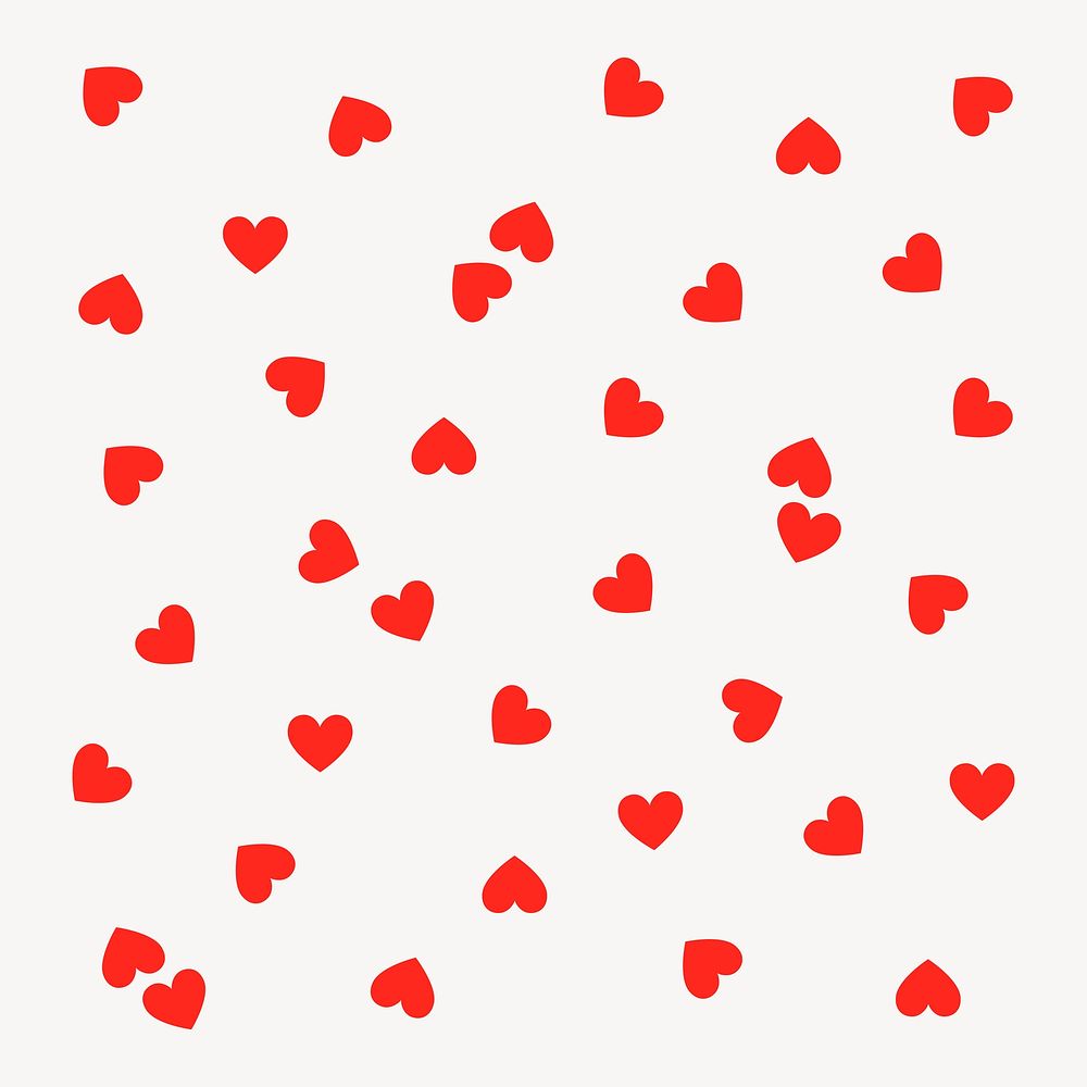 Red heart sticker, cute Valentine's graphic vector