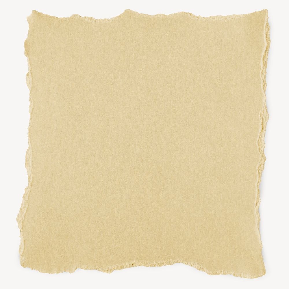 Kraft ripped paper png cut out square collage element psd