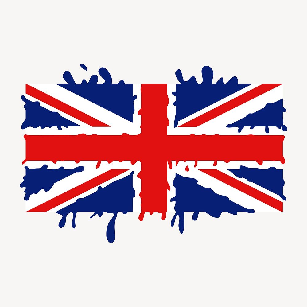 British flag clipart, national symbol illustration vector. Free public domain CC0 image.