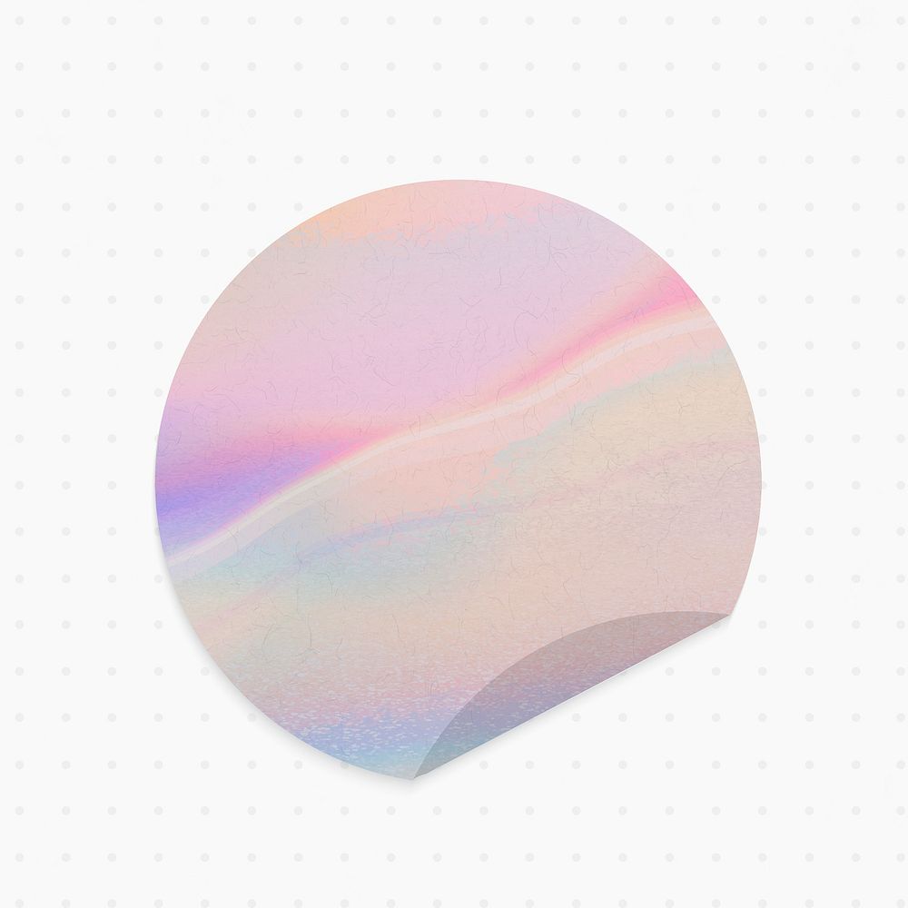 Holographic paper note psd with round shape