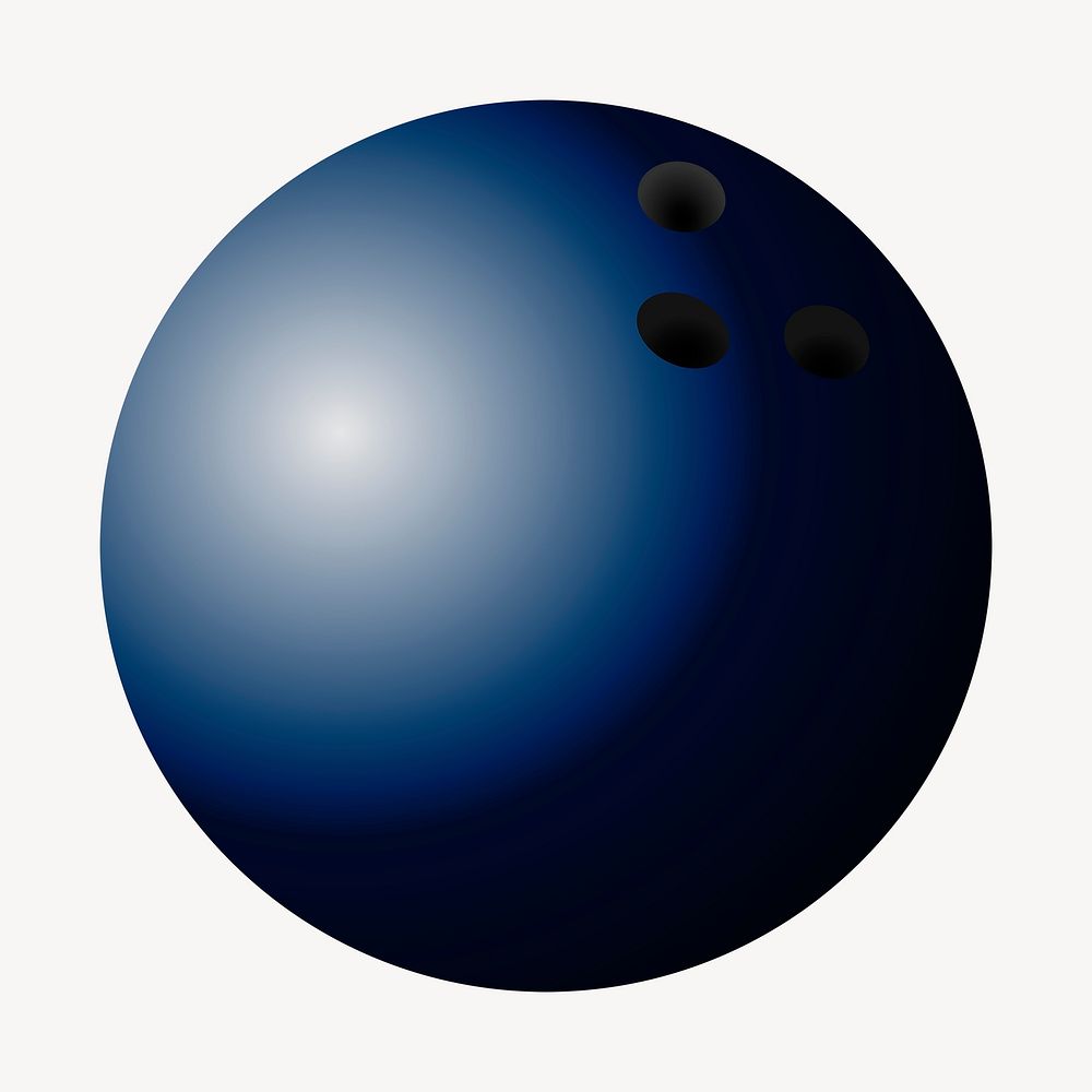 Bowling ball sticker, entertainment illustration psd. Free public domain CC0 image.