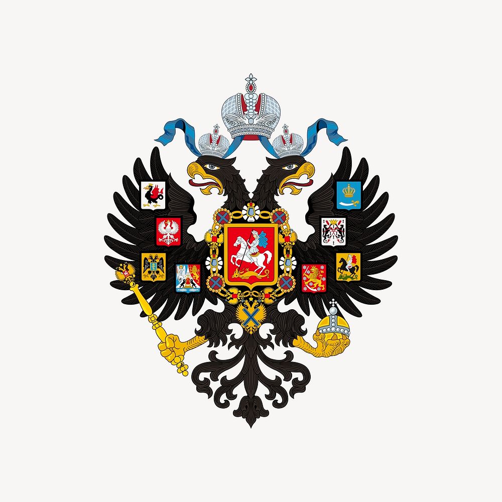 Coat of arms clipart, empire symbol illustration vector. Free public domain CC0 image.
