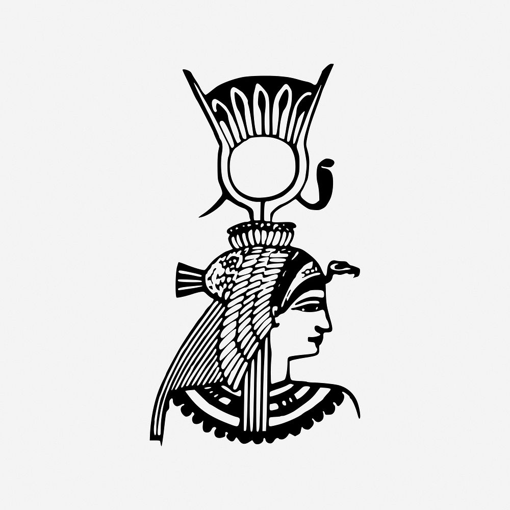 Egyptian pharaoh, ancient illustration. Free public domain CC0 image.
