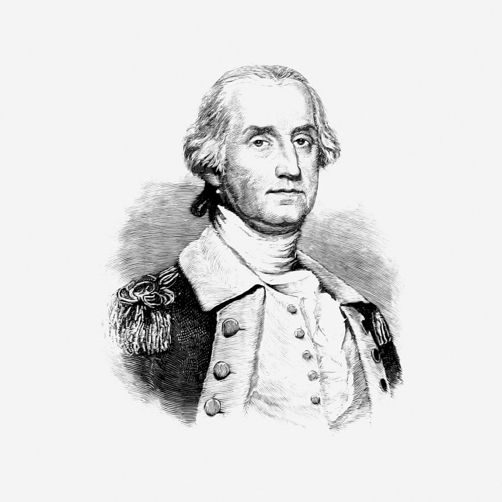 George Washington, famous historic people. Free public domain CC0 image.