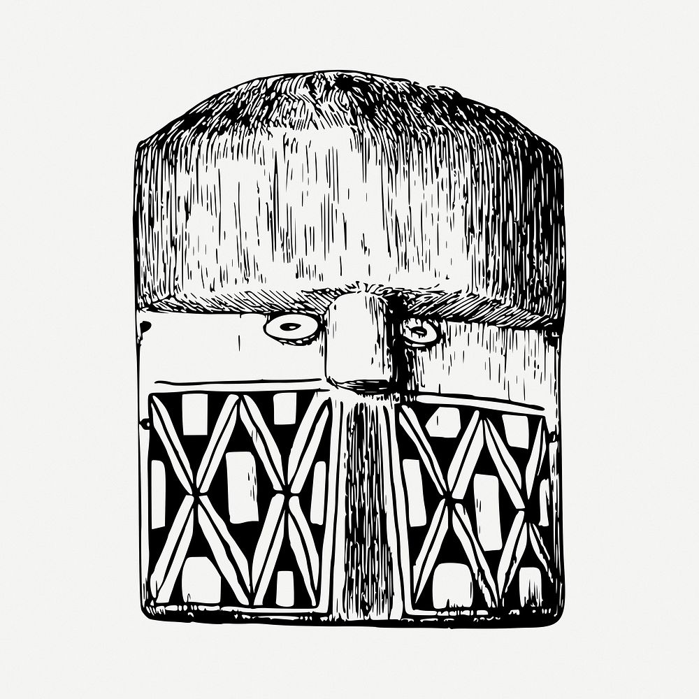 Ethnic mask clipart illustration psd. Free public domain CC0 image