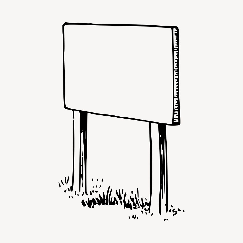 Blank sign illustration clipart vector. Free public domain CC0 image