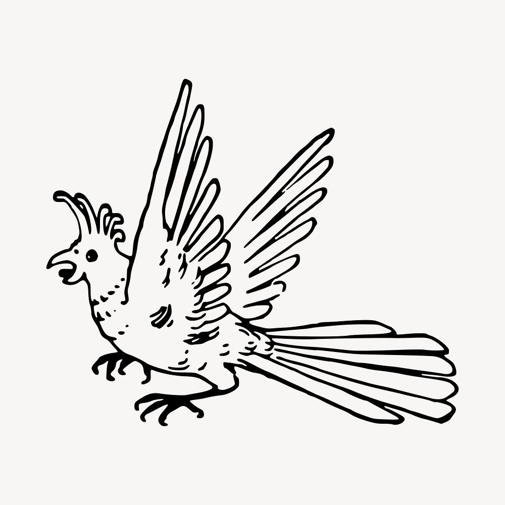 Parrot bird illustration clipart vector. Free public domain CC0 image