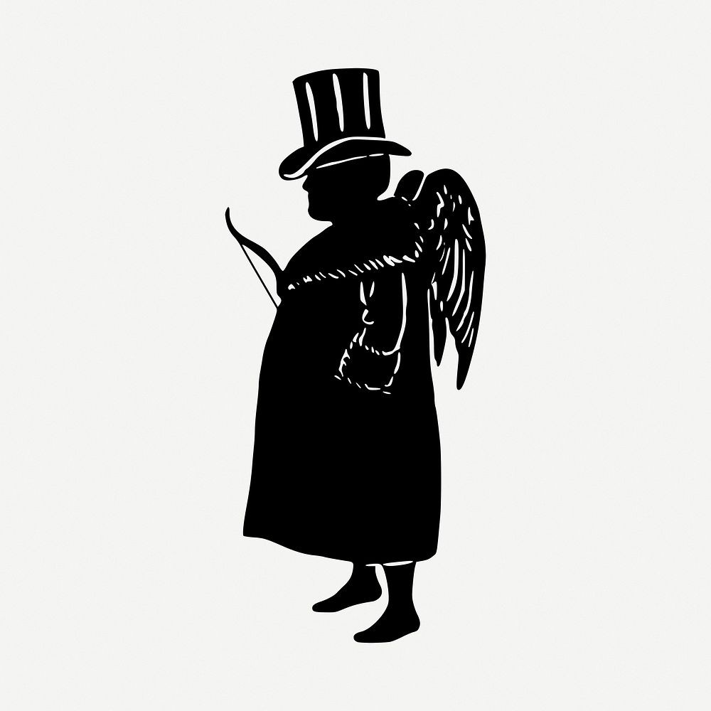 Gentleman angel clipart illustration psd. Free public domain CC0 image